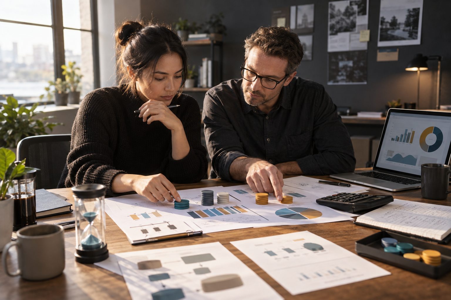Two analysts compare time, quality, cost and corrections from an AI pilot.